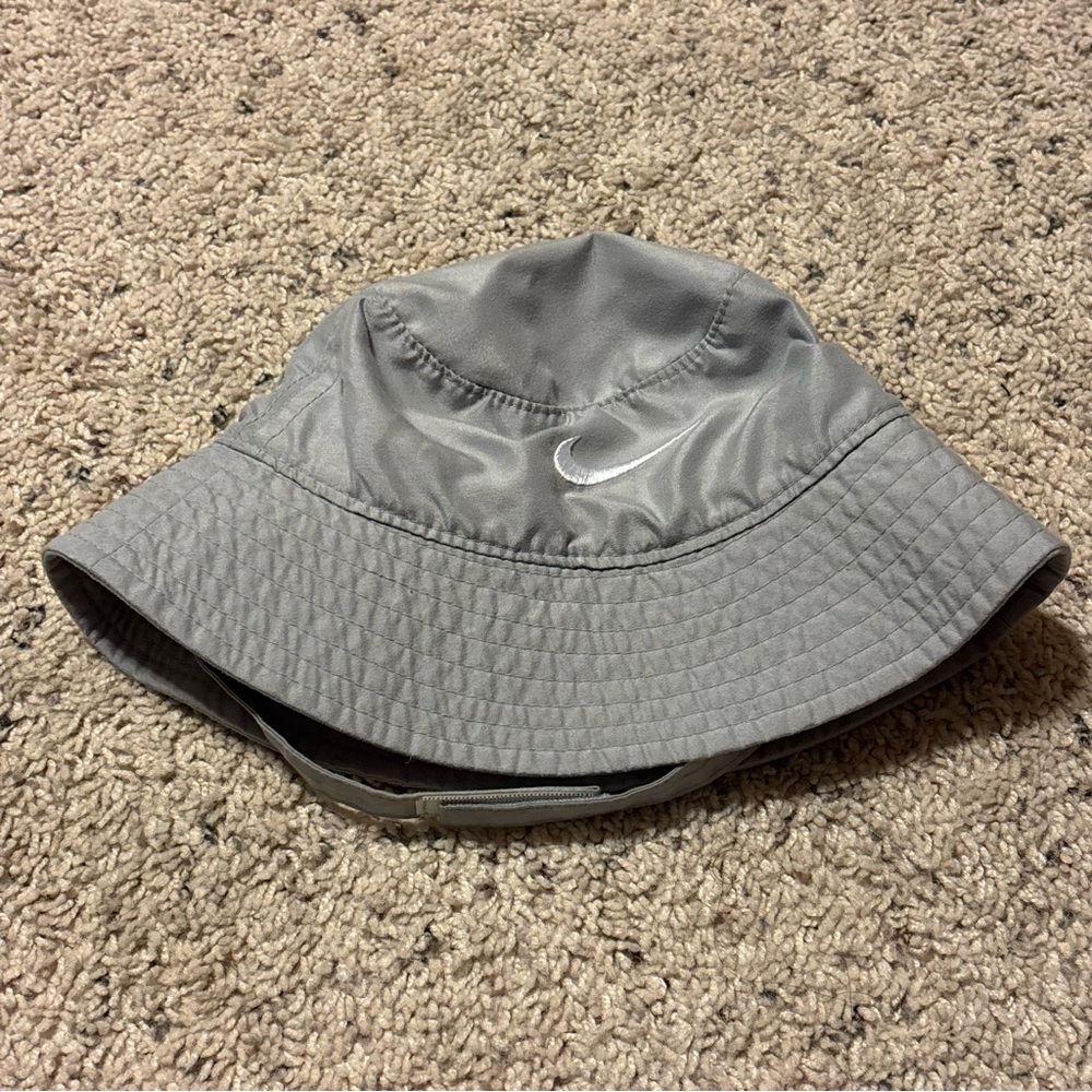 Nike Kids Gray Bucket Hat Toddler with Velcro Adjustable Strap